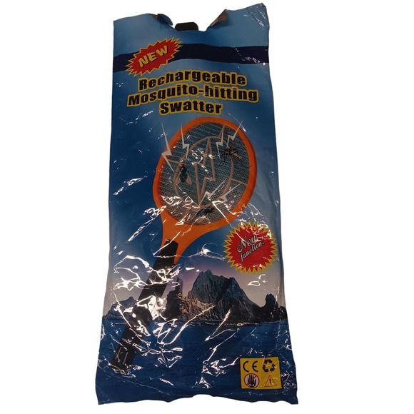 TWO (2) Bug Zapper Mosquito Killer Electric Fly Swatter Racquets, Rechargeable - Picture 4 of 5